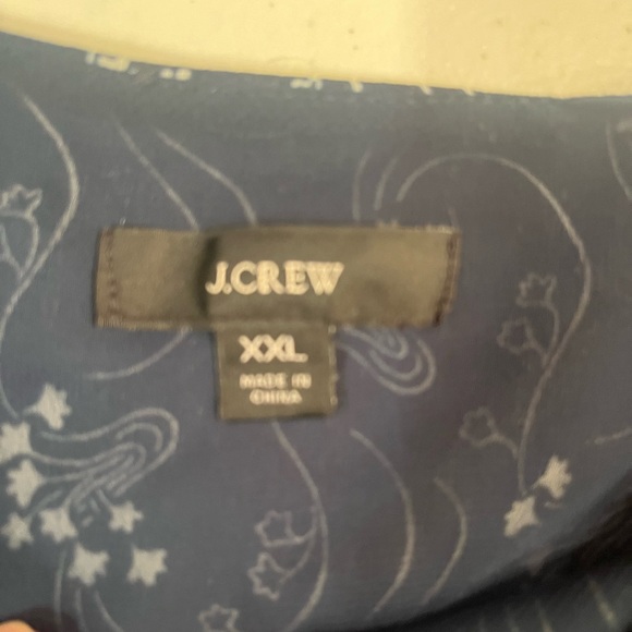 J. Crew Cap sleeve top in blue and white size XXL - Picture 4 of 10